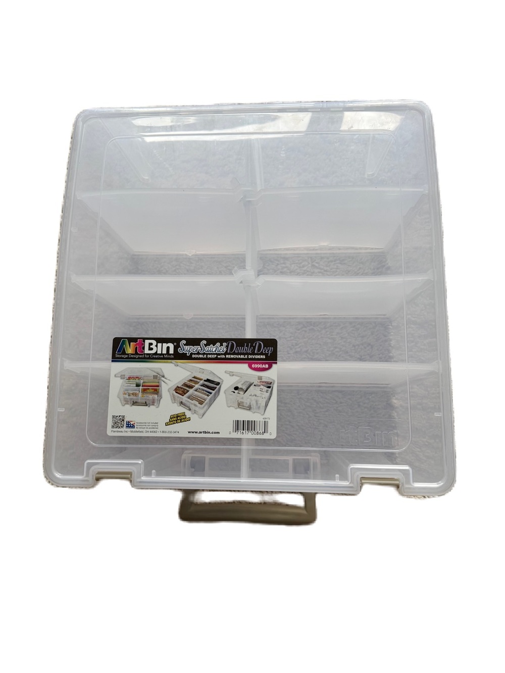 Clear Double Deep Storage Box - Clear